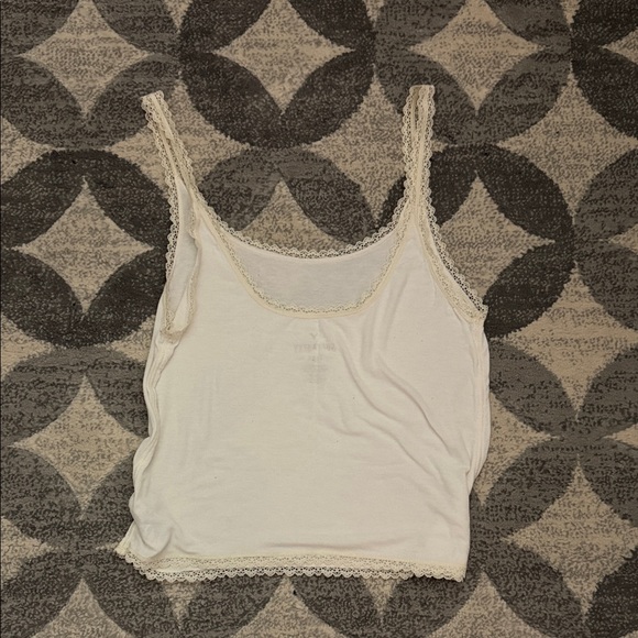 American Eagle Outfitters Cream Lace Tank Top - Picture 3 of 3